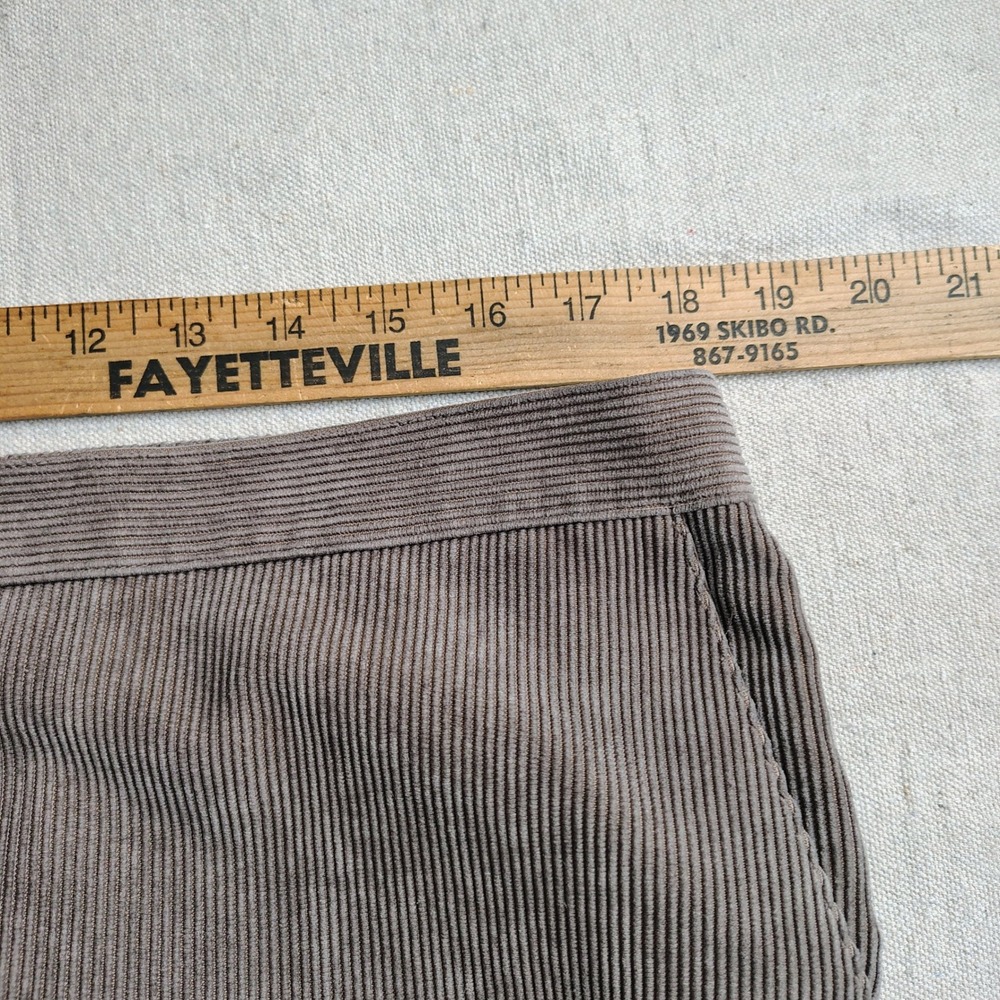 Alfred Dunner Womens SZ 18 Corduroy Pants Brown Elastic Waist Gorpcore CabinCore - Picture 5 of 9